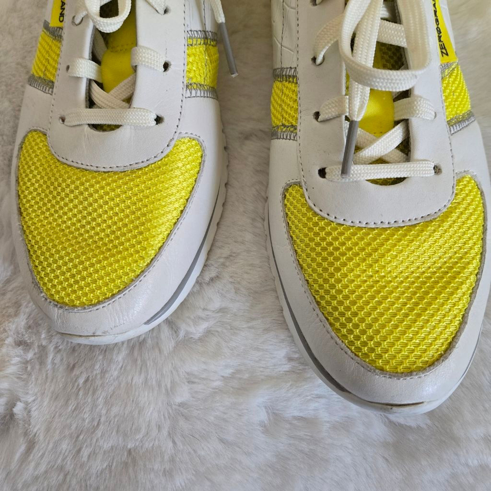 Women's Cole Haan ZeroGrand Yellow White Sneakers Size 10 - Picture 2 of 8